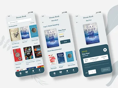 Dream Book app app design dream book icons illustration ui ui design uiux ux ux design