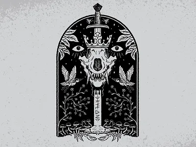 w i n d o w album art bear skull black sabbath crab crown doom metal fantasy flowers gig poster heavy metal illustration leaves medieval metal art mushrooms occult starscape stoner metal sword vector