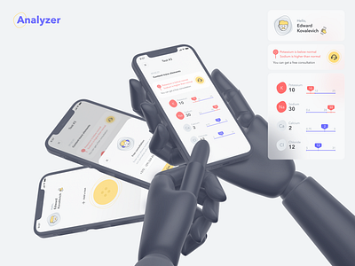Analyzer app branding design graphic design illustration ui ux vector