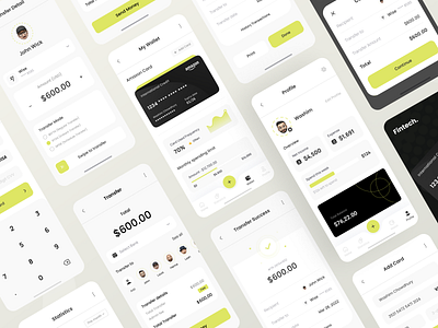 Fintech Mobile App app app design banking app financial app fintech mobile mobile ui modern money management savings tarack money transfer money ui ux