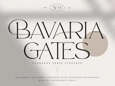 Bavaria Gates - Serif Font branding design display font graphic design illustration lettering logo serif sign symbol typeface typography