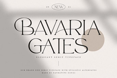 Bavaria Gates - Serif Font branding design display font graphic design illustration lettering logo serif sign symbol typeface typography