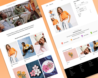 The Flower Effect branding design ui ux