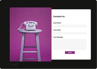 Contact Form Daily UI #028 contact contact us dailyui design ui uidesign uiux