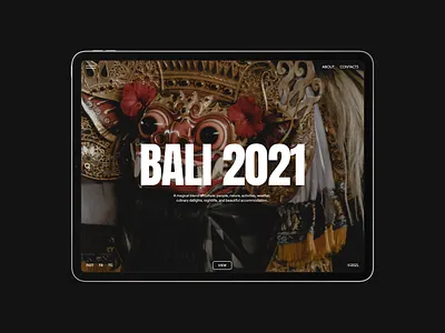Concept for Personal Blog bali blog grid like minimal site travel ui ux