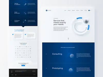 GUIDO - subpages 3d about career clean industry layout neumorphism render technology ui web webdesign website