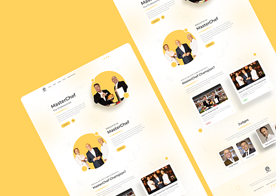 Masterchef Website Redesign product design redesign ui uiux ux webdesign website design website redesign