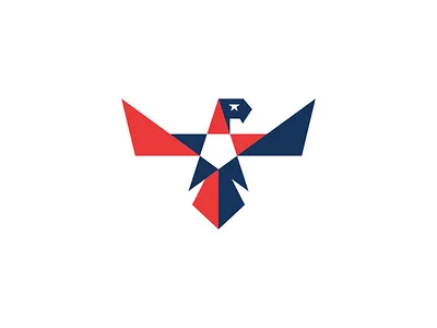 Eagle + Star america animal badge bird brand branding design eagle flag freedom geometry hawk logo logo design mark minimal star united states usa wings