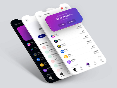 Crypto Wallet - Zelcore bitcoin blockchain btc card crypto wallet cryptocurrency dark mode decentralized dex wallet digital asset ethereum exchange finance fintech ios app mobile application mobile ui transaction ui wallet