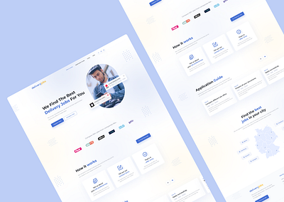 Delivery jobs Website Redesign delivery webiste job website product design redesign ui uiux ux webiste redesign website design