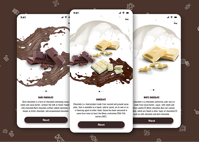 The Chocolate Bar App Design | Etelligens design graphic design ui