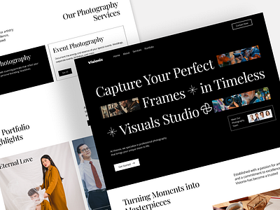 Photography Studio Agency Landing Page agency clean creative design dribbble graphic landingpage minimalist photo photography profesional shoot studio ui uiinspiration ux web