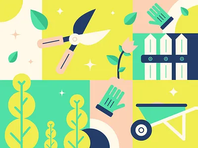 Illustration for ListReports after effects animated animated illustration animation client work colourful creative digital digital illustration flowers gardening illustration katycreates motion graphics photoshop real estate spring