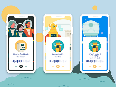 Retro-futuristic UI Design 🚀 branding design illustration illustration design illustrations illustrations／ui illustrator logo ui ux