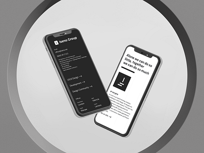 Iseno group - UI/UX & Webflow clean design logo minimal typography ui ux