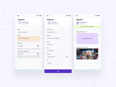 Simple Register design design app form mobile mobile app design register ui uidesign ux ui ux design