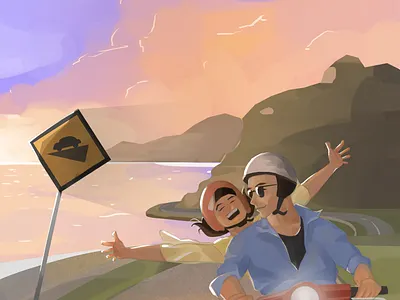 Journey art artwork comic art environment illustration illustrator landscape