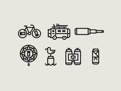 Branding beach beer branding coast icons illustration southern swells brewing co.