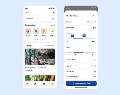 Restaurant Searching App app app design dailyui design dribbble dribbblers ui uiux uiux design userexperience userinterface ux