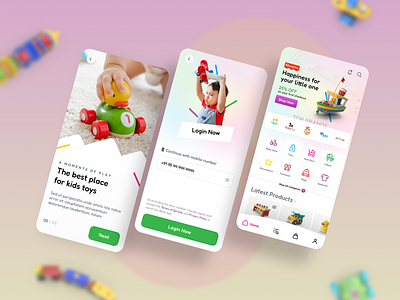 Toys Shopping App UI app app design app ui mobile app mobile ui toy app toys toys shop app toys shopping ui ui designs ui ux uiux user interface design