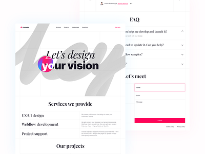 Foursets Design & Webflow Development Agency Website brutal website brutalism brutalist website cover cover secion design agency design agency website footer section foursets hero section web webflow agency webflow development