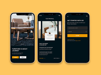 Furniture Company Mobile Interface aplication app furniture graphic design interface mobile phone ui ui ux ui ux mobile ux