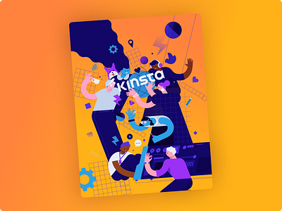 Swag illustration branding character graphic design illustration kinsta poster stationary swag vector