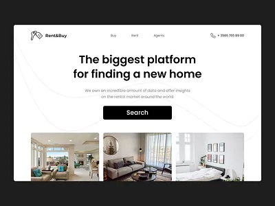 Real estate website composition design estate flat home house illustration search ui ux web web design