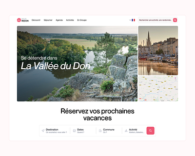 Tourist Office Landing Page design france landing lp redon tourism tourist ui ux valley web website