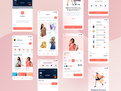 E-commerce - Mobile App UI Design app app design e commerce e commerce app e commerce design ecommerce fashion app mobile mobile app mobile app design mobile design mobile ui online shop online store onlineshop shop shopping app store ui designer