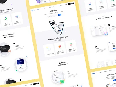 FUPS Products branding creditcart design internet branch landing landingpage mobilepage neobanking site ui ux website