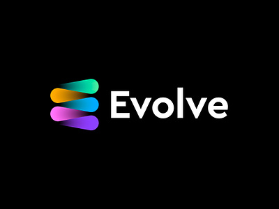 Evolve logo concept pt.3 abstract branding e evolving fitness futuristic icon logo monogram progress