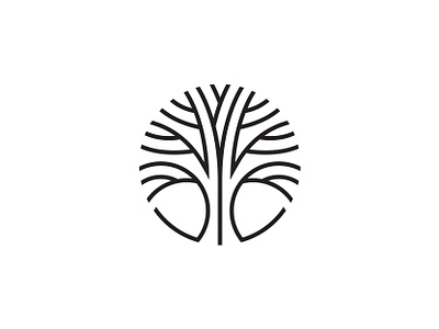 Tree Logomark branch grow icon logo mark oak simple symbol tree treetop