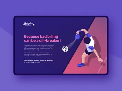 Pickleball Landing Page Design design illustration landingpage pickleball tylerloong ui vector webdesign website
