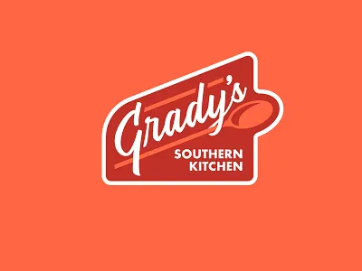 Grady's Southern Kitchen branding food kitchen logo southern spoon