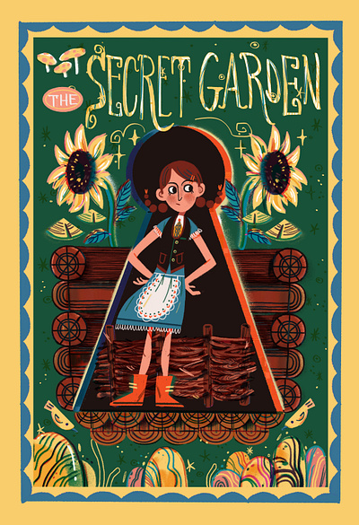 Secret Garden yellow and green version artstudio characterdesign childrenbook illustration sketch