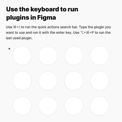 Use the keyboard to run plugins in Figma components design system design system documentation figma figma templates interface plugins productivity quick actions ui ui design ui kits ui tip ux ux tip workflow