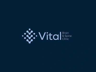 Vital Brain & Spine - Logo Design brain brand identity branding chiropractic clinic geometry healthcare logo design logomark medical minimalist modern neurology office pharmaceutical pharmacy simple spine symbol wellness