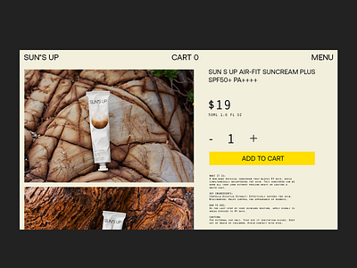 Sun's up design ecommerce packaging ui website
