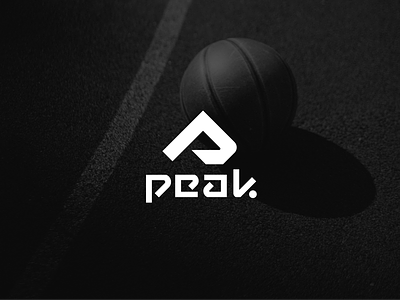 PEAK Logo Concept basketball brand branding design flag football identity illustration letter logo minimal modern mountain p peak peaksport redesign simple sneakers sport