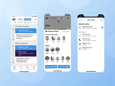 Shifter 2.0 in progress app design calendar calendar app czechdesign interface ios app shift app social social app work app