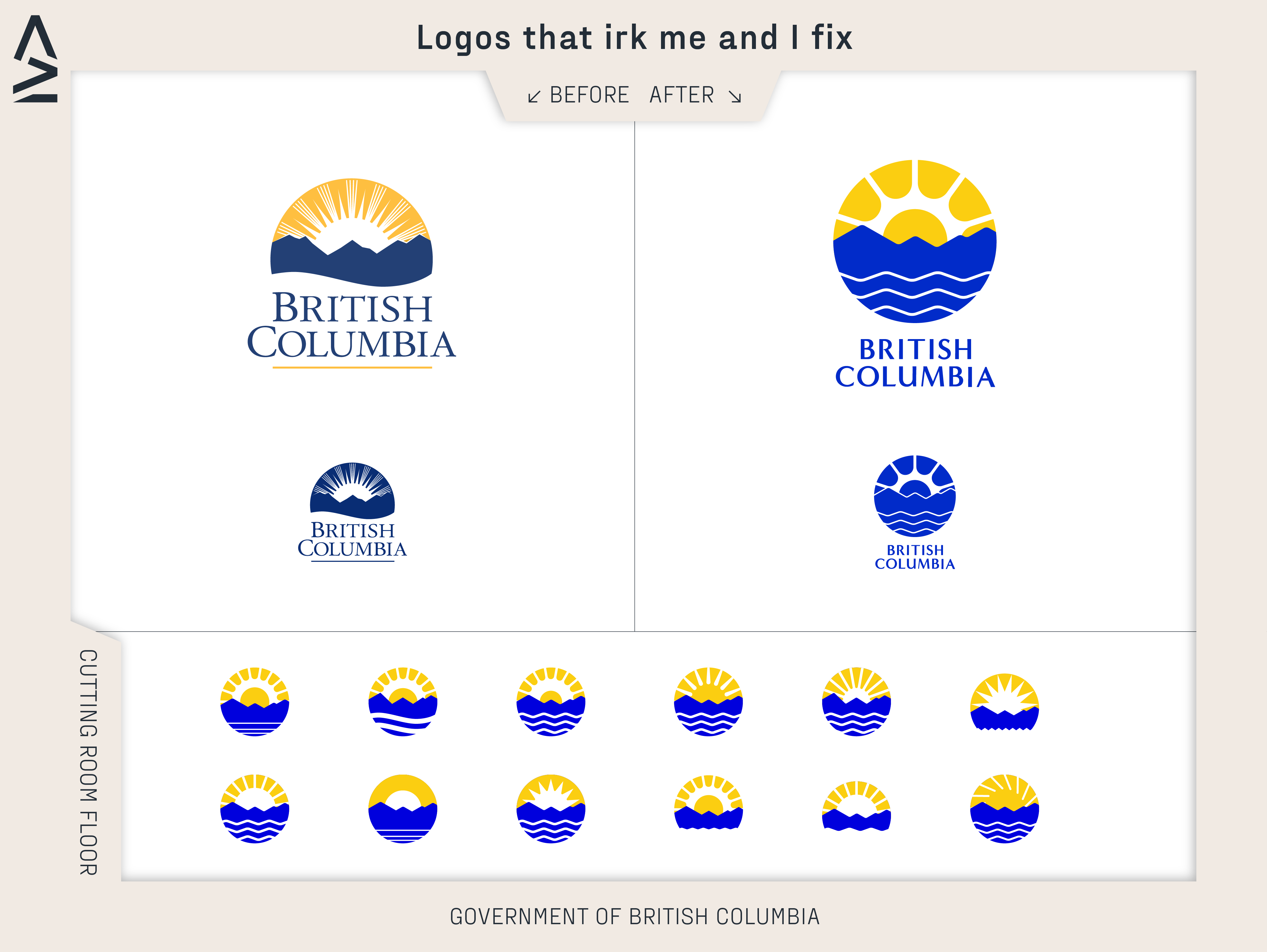 Example of Government of British Columbia logo rework
