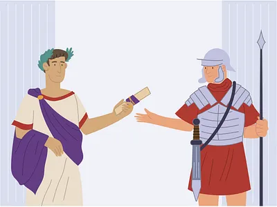 RPi - Historical Characters (Roman Emperor Julius Caesar) art children cryptography education encryption history illustration learning
