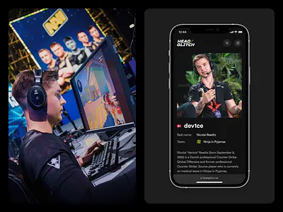 Headglitch — Esports Website clean csgo design esports figma gaming mobile settings setup simple sport ui user experience user interface ux web webui