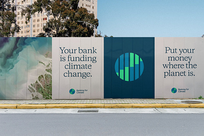 Banking for Climate branding design logo typography