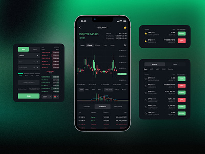 Corex App app design application bitcoin crypto cryptocurrency dark design finance forex interface mobile app ui uiux ux wallet