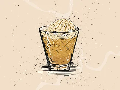 Coffee Glace Nat cocktail cocktails coffee drinks graphicdesign illustration lemonade summer2020 vintage