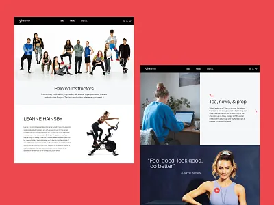 Peloton branding design typography ui