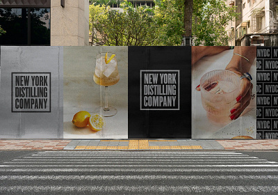 New York Distilling Company branding design logo print typography