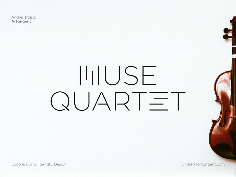 Muse Quartet - Logo Design brand identity design brand identity designer girl band lettering logo logo designer muse music music logo quartet quartet band strings logo violin wordmark wordmark design wordmark logo